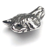 Back in Stock:  Wolf Button from Green Girl Studios 3/4" Pewter  #G327