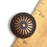 Restocked, Copper Southwest Sunflower Button 3/4" /19mm Metal, Shank Back #SWC-19