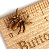SALE Spider Bronze Metal Artisan Sew-Down Style Button 5/8"