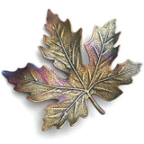 Maple Leaf Rainbow  Metallic Button, by Susan Clarke, 2"+