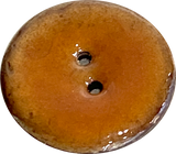 Re-Stocked, Pumpkin Pie Shiny Coconut 1-1/8" 2-Hole Button 28mm  #SWC-114