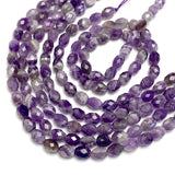 Amethyst Beads, 7.5mm Faceted Gemstone, Strand of ~50 Beads  #L-157