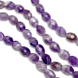 Amethyst Beads, 7.5mm Faceted Gemstone, Strand of ~50 Beads  #L-157