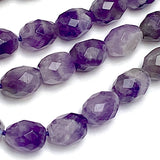 Amethyst Beads, 7.5mm Faceted Gemstone, Strand of ~50 Beads  #L-157