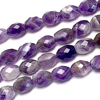 Amethyst Beads, 7.5mm Faceted Gemstone, Strand of ~50 Beads  #L-157