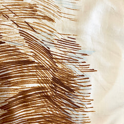 Brown/Ivory "Good Sign" Cotton Double Gauze from Japan by Nani Iro, 41" Wide By the Yard #EGX-11140-1D