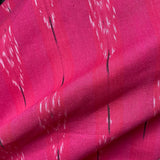 Sale, Hot Pink Feather-Arrow Ikat, Cotton Handloom from India, By the Yard  #TK-48