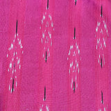 Sale, Hot Pink Feather-Arrow Ikat, Cotton Handloom from India, By the Yard  #TK-48