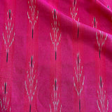 Sale, Hot Pink Feather-Arrow Ikat, Cotton Handloom from India, By the Yard  #TK-48