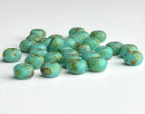 Green Czech Glass Tiny Beads, 3x5mm Faceted Polished Turquoise Rondelle, 30 beads #L-370