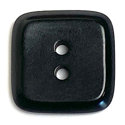 Black Square 11/16" 2-Hole Button Corozo / 17mm Tagua/Vegetable Ivory, #SK-426