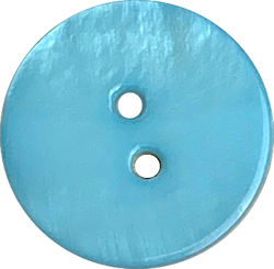 Teal Blue River Shell 11/16" 2-hole Button,  # 1800