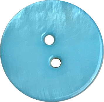 Teal Blue River Shell 11/16" 2-hole Button,  # 1800