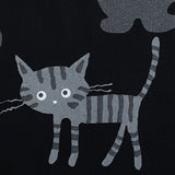 Big Cats Black/Gray Cotton from Japan, Lightweight Oxford Canvas 43" Wide By the Yard  #10002-12