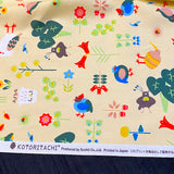 SALE, Flower Garden Birds, Kotori Tachi Cotton from Japan, Lightweight Oxford Canvas 43" Wide By the Yard  #KTF-07A