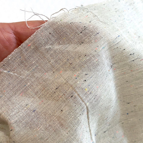 SALE, Rustic Fair Trade Handwoven Bangladesh Cotton Voile, Light Gray Confetti, 45" Wide, By the Yard #HT0303