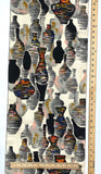 Vessels, Vintage Meisen Silk, Double Ikat, 14" x 61" Kimono Pieces from Japan, #182