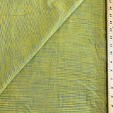 Remnant, Key Lime Rustic Stripe Yarn-Dyed Cotton from India, 2/3 yard. #CHL-142