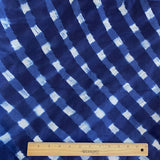 Blue/White Shibori Squares Silk/Cotton from India By the Yard # TK-53