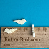 Rustic Vintage Birds, 20 Pieces Small Hand Carved Bone BEAD 1"   #CL-11