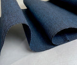 Black/Midnight Blue Stiff Papery Textured Crinkled Vintage Japanese Crepe by the Yard,  #331