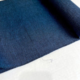 Black/Midnight Blue Stiff Papery Textured Crinkled Vintage Japanese Crepe by the Yard,  #331