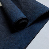 Black/Midnight Blue Stiff Papery Textured Crinkled Vintage Japanese Crepe by the Yard,  #331