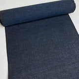 Black/Midnight Blue Stiff Papery Textured Crinkled Vintage Japanese Crepe by the Yard,  #331