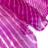 Sale, Hot Pink Sheer Chiffon Whisper-Light Kota Doria 'Plaid' from India By the Yard  #TK-57