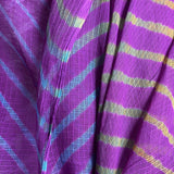 Running Low, Purple Rainbow Sheer Chiffon Whisper-Light Silk/Cotton? Kota Doria from India By the Yard  #TK-58