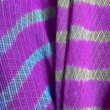 Running Low, Purple Rainbow Sheer Chiffon Whisper-Light Silk/Cotton? Kota Doria from India By the Yard  #TK-58