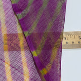 Running Low, Purple Rainbow Sheer Chiffon Whisper-Light Silk/Cotton? Kota Doria from India By the Yard  #TK-58