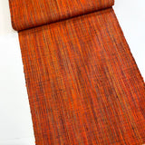 Bright Rust/Rainbow Ikat Stripe Tsumugi from Japan, Vintage Kimono Silk By the Yard,  #332