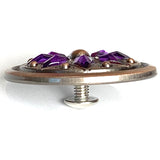 Purple/Copper 1-1/2" Tucson Fire Flower Concho 1.5" Screw Back  #SWH-113