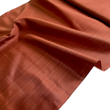 Cinnamon Brandy Fine Woven Stripe Vintage Kimono Silk from Japan,  By the Yard #732