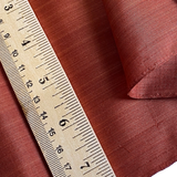 Cinnamon Brandy Fine Woven Stripe Vintage Kimono Silk from Japan,  By the Yard #732