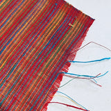 DEEPER SALE Red Chile Abstract Stripe Woven Cotton from India By the Yard  #CHL-31