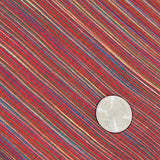 DEEPER SALE Red Chile Abstract Stripe Woven Cotton from India By the Yard  #CHL-31
