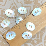 Oval Moonrise Mother of Pearl 5/8" Iridescent Button 15mm, Pack of 12 #KB918