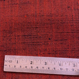 Bright Thick Heavy Slubby Handwoven Crossdye: Tomato Red + Black Vintage Obi Fabric from Japan  #241