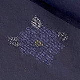 DEEPER SALE Dark Indigo Tsumugi Vintage Handwoven Raw Silk By the Yard from Japan,  #101