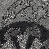 REMNANT Shadow Wheel Black/White=Gray Handweave Vintage Ikat Silk One Yard  #351