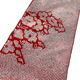 7 Pieces of Cranberry Vintage Shibori Kimono Silk, Various Sizes  # 105