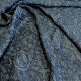 Rustic Mulberry Liquid Drape Mulberry SILK Hand Block Print from India By the Yard  #TK-68