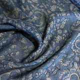 Rustic Mulberry Liquid Drape Mulberry SILK Hand Block Print from India By the Yard  #TK-68