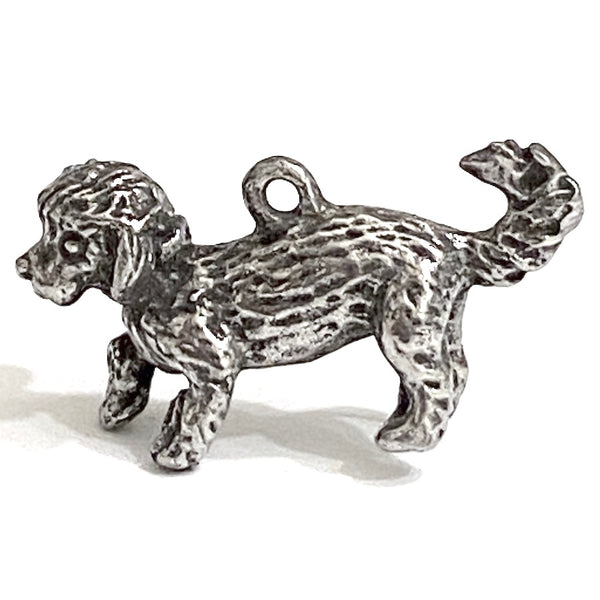 Bichon Frise Pewter Pendant from Green Girl, 1-1/8" Shiny 28mm #GG-531