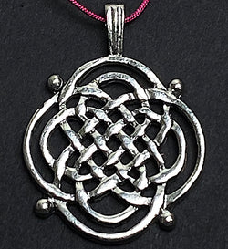 SALE Celtic Weave Pendant/Charm, 1-1/8" x 1-1/2" Pewter, USA Made, #FJ-52