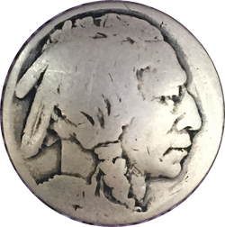 Genuine Indian Head Nickel Concho Button 