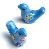 Re-Stocked, Blue Star Bird Porcelain Bead, 3/4"   #LP-03