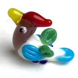 Re-Stocked, Glass Bird Beads Handmade Lampwork Mixed Colors 1-1/8" x 3/4"   #LP-05